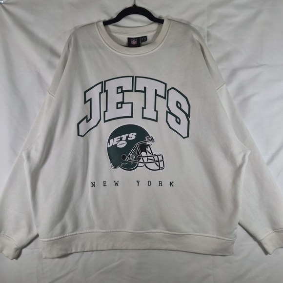 Other - New York Jets Sweatshirt Mens XL White Crewneck NFL Football Spellout Logo‎